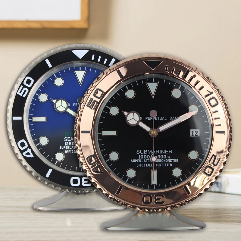 Роскошные Дизайнерские художественные часы настольные настенные металлические