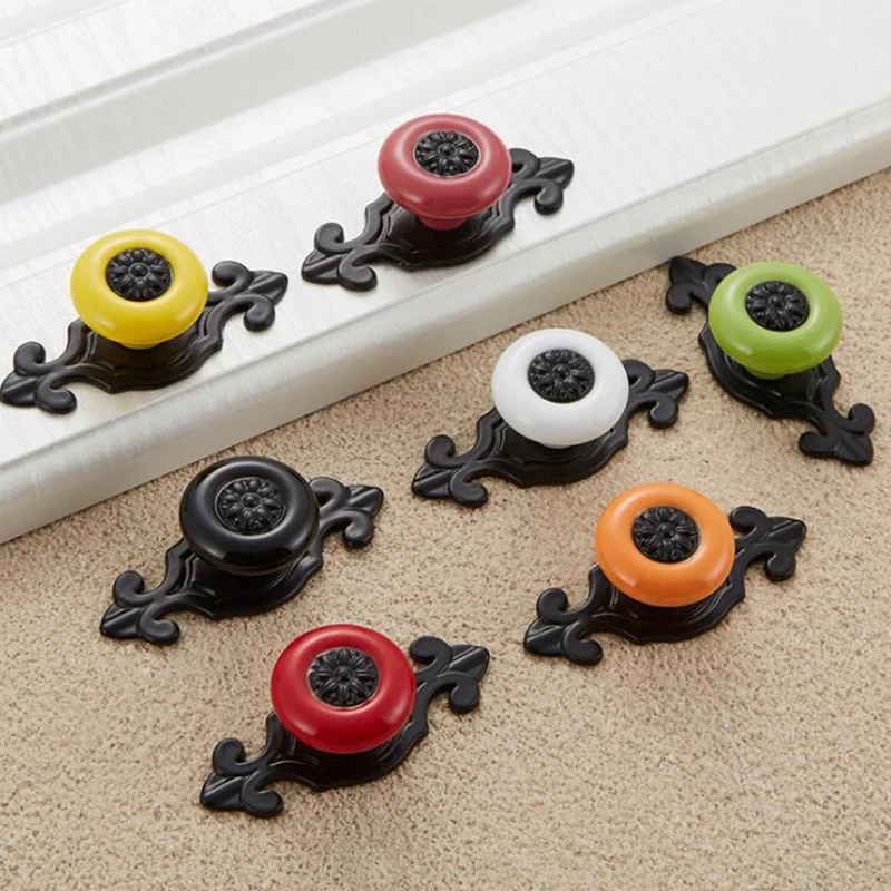 Винтажная керамическая металлическая мебель ручки для выдвижных ящиков дверей