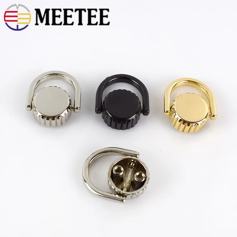 Meetee 10/20 шт. 15 мм металлическая сумка подвесные пряжки D кольцо цепные крючки