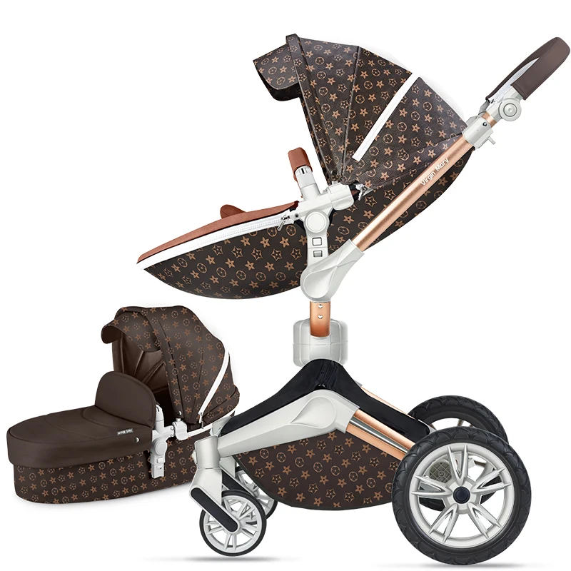 

Hot Mom Baby Stroller Three in One travel system with bassinet , 360 degrees Rotation Function children stroller,Luxury Pram