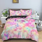 Комплект постельного белья Tie Dye, роскошный красочный пододеяльник, наволочка, домашний текстиль, стильный удобный пододеяльник, Детский Комплект постельного белья