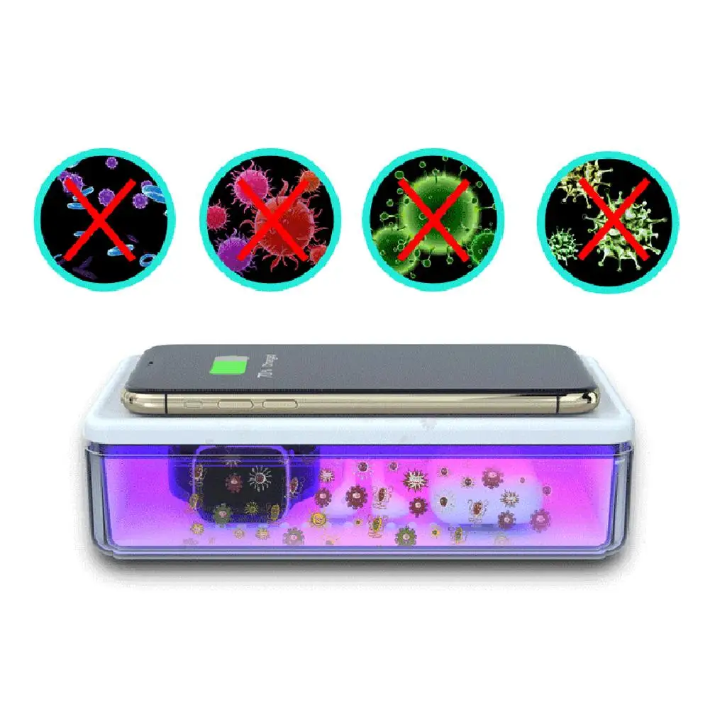 Портативный дезинфицирующий прибор для смартфонов с УФ-подсветкой стерилизатор