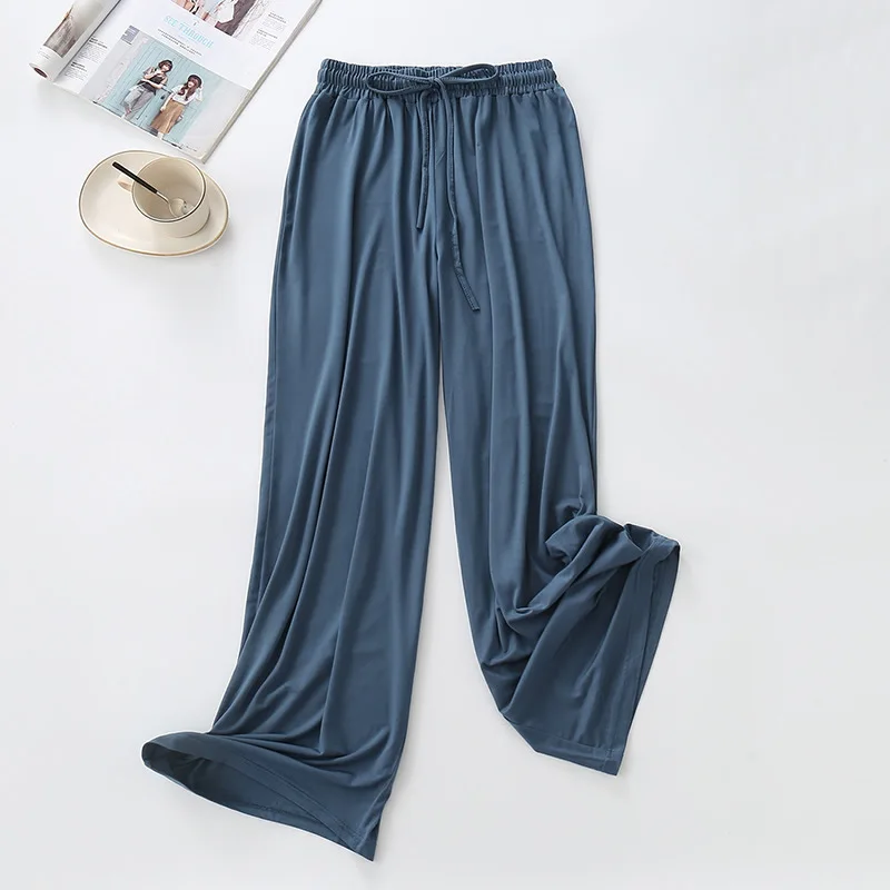 

Summer Women's Wide Leg Pants Casual Elastic High Waist Drawstring 2021 New korean Fashion Loose trousers for female