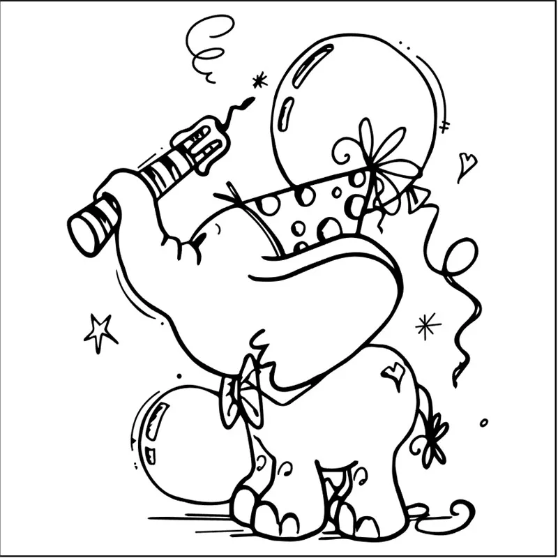 10x10 слон прозрачные штампы для скрапбукинга самостоятельного изготовления