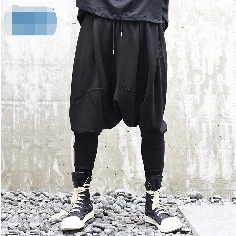 Оригинальный дизайн шаровары Висячие брюки 2020 Новые Темно японские мужские