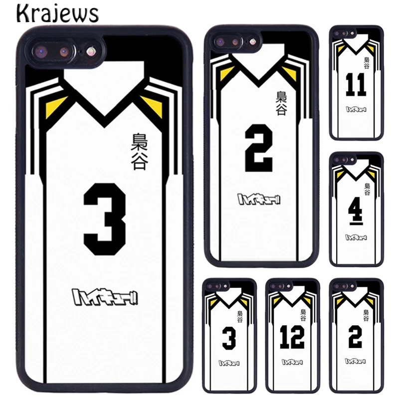 Krajews HAIKYUU!! JERSEY FUKURODANI ANIME Phone Case For iPhone X XR XS 11 12 13 Pro MAX 5 6 6S 7 8 Plus Samsung S8 S9 S10