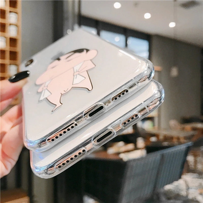 Clear Cases For Iphone 6 6s 7 8 Plus X Xs 11 Pro Max Cute Cartoon Soft TPU Ballet Rabbit Shinchan Transperent Coque Phone Case |