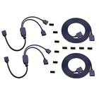 ARGB 5V 3Pin12v 4pin RGB Удлинительный кабель адаптера под названием 30 см 1 до на возраст 1, 2, 3, 4, разветвитель кабеля для MSI SUS (нержавеющая сталь) ASRock ореолом Подсветка: светодиодная лента