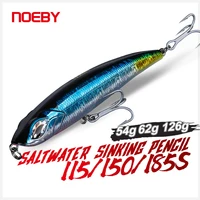 noeby sinking pencil fishing lure 115mm54g 150mm62g 185mm127g stickbait wobbler artificial hard bait for sea tuna fishing lure