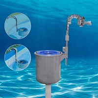 Pool Skimmer Automatic Swimming Pool Wall Mount Surface Cleaner Auto Cleaning Tool Pool Debris Cleaner Accessories