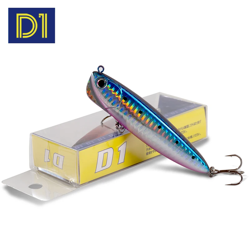 

D1 Pencil Fishing Lure 90mm 18g Artificial Wobblers Slow Sinking Hard Bait Stickbait Bass Pike Fishing Tackle