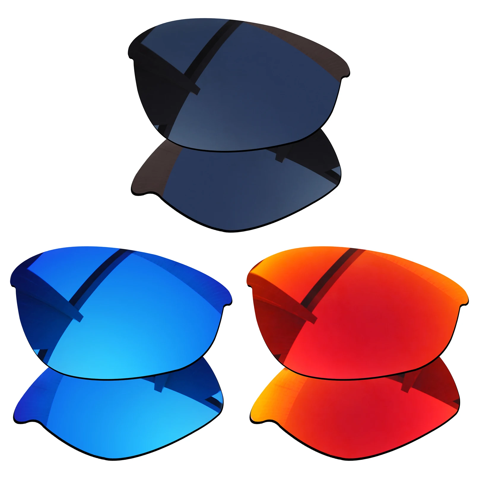 Сменные поляризационные линзы Alphax черные зимние небесно-Агатовые красные для