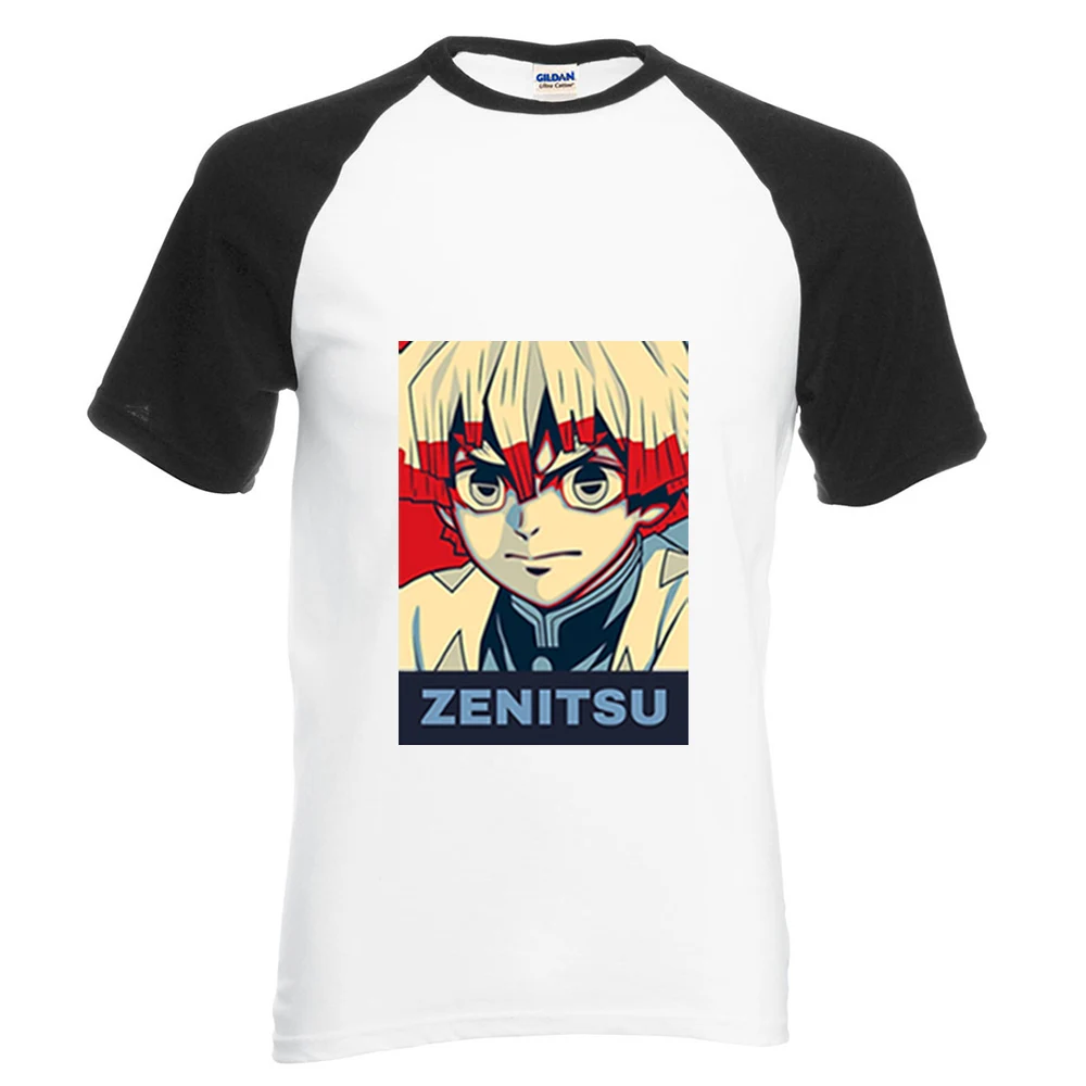 

Zenitsu Agatsuma Demon Slayer Summer T Shirt Homme Vintage Short Sleeve Tee Kimetsu No Yaiba Round Neck Tops T Shirts Tshirts