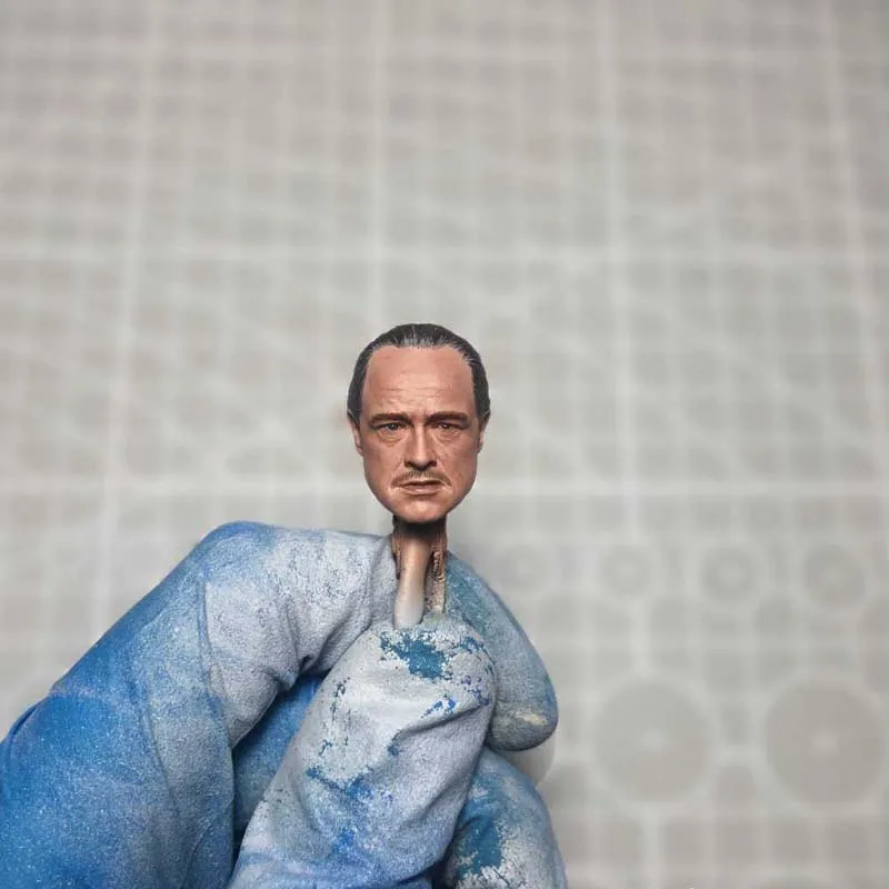 

Tbleague 1/12 Scale Marlon Brando Head Sculpt for 6in Mezco Action Figure Toy