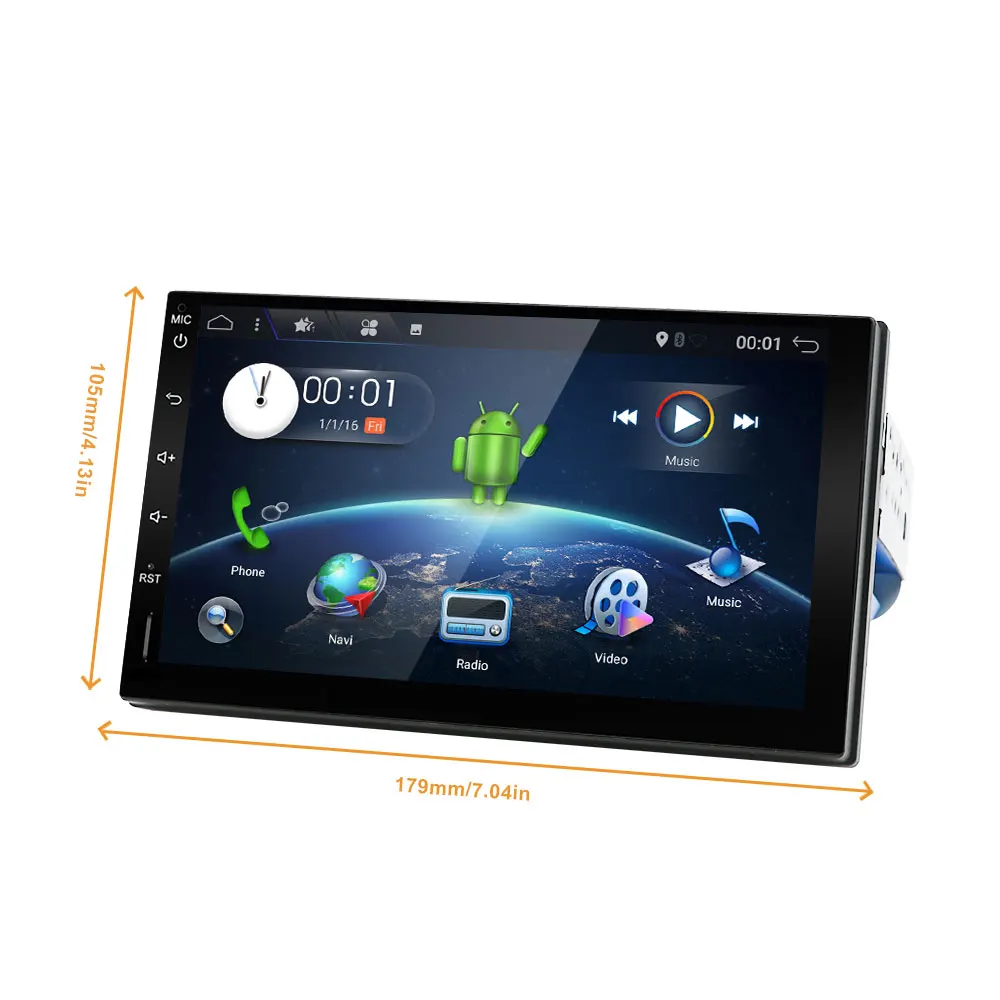 Автомобильный мультимедийный плеер Bosion универсальный с bluetooth GPS навигацией Wi Fi