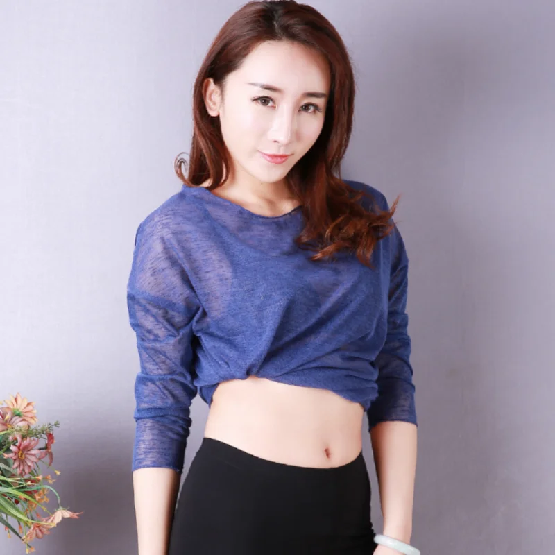 

2021 New Arrival Fashion Sexy Women Belly Dance Clothing Dancing Costume Lantern-sleeve Gauzy Blouse