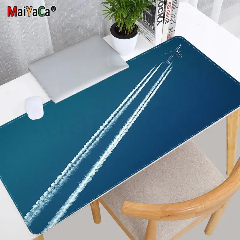 

MaiYaCa Plane Flight Clouds Boy Gift Pad laptop Gaming mouse pad Size for large Edge Locking Speed Version Game Keyboard Pad
