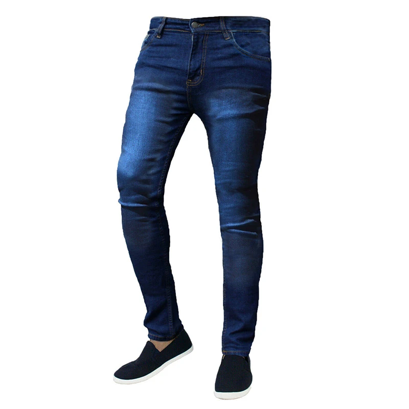 Black Skinny Jeans Men Fashion Stretch Slim Fit Mid Waist Denim Pencil Pants Male Casual Simple White Jeans Pantalones De Hombre