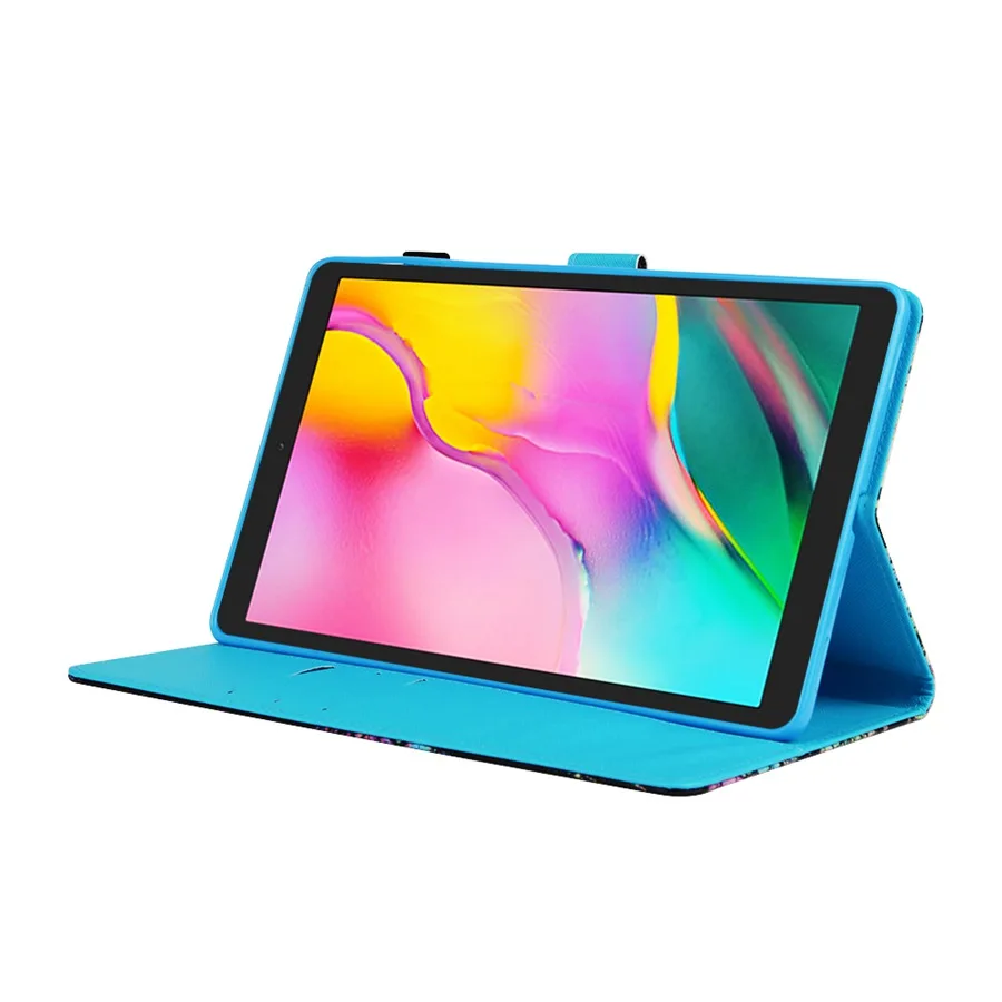 Новый Модный чехол книжка из искусственной кожи с принтом для Samsung Galaxy Tab A 10 1 2019 T515