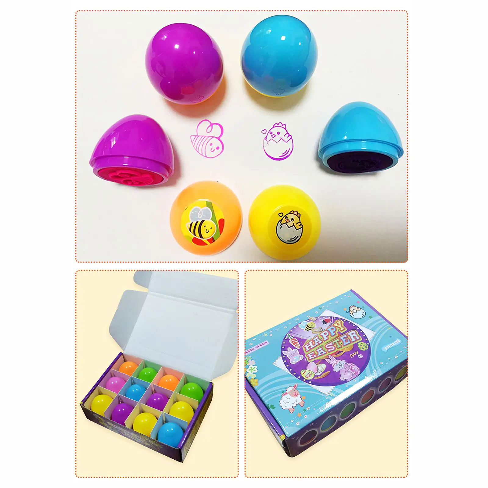 

12Pcs Easter Egg Stampers Hunt Game Party Kids Toy Drawing Scrapbook Paper Craft Learning Art Educational Drawing Toys Gifts