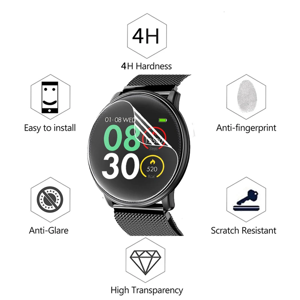 3 упаковки против царапин ТПУ Мягкая Защитная пленка для UMIDIGI Uwatch Uwatch2 Смарт-часы Полный экран протектор гидрогель прозрачная пленка