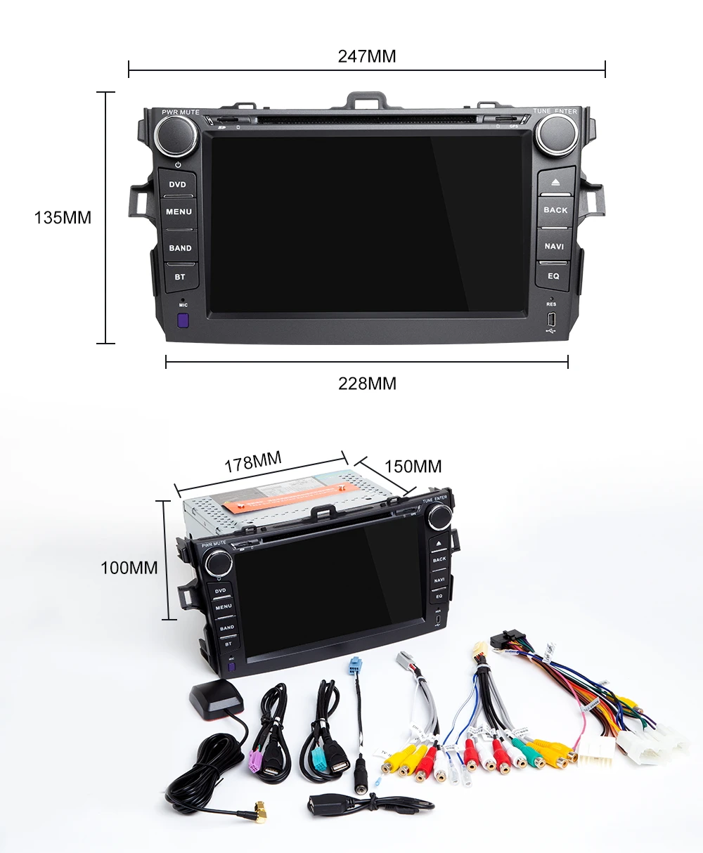 ZLTOOPAI Автомобильный мультимедийный плеер Android 10 для Toyota Corolla 2007-2011 gps Радио Стерео