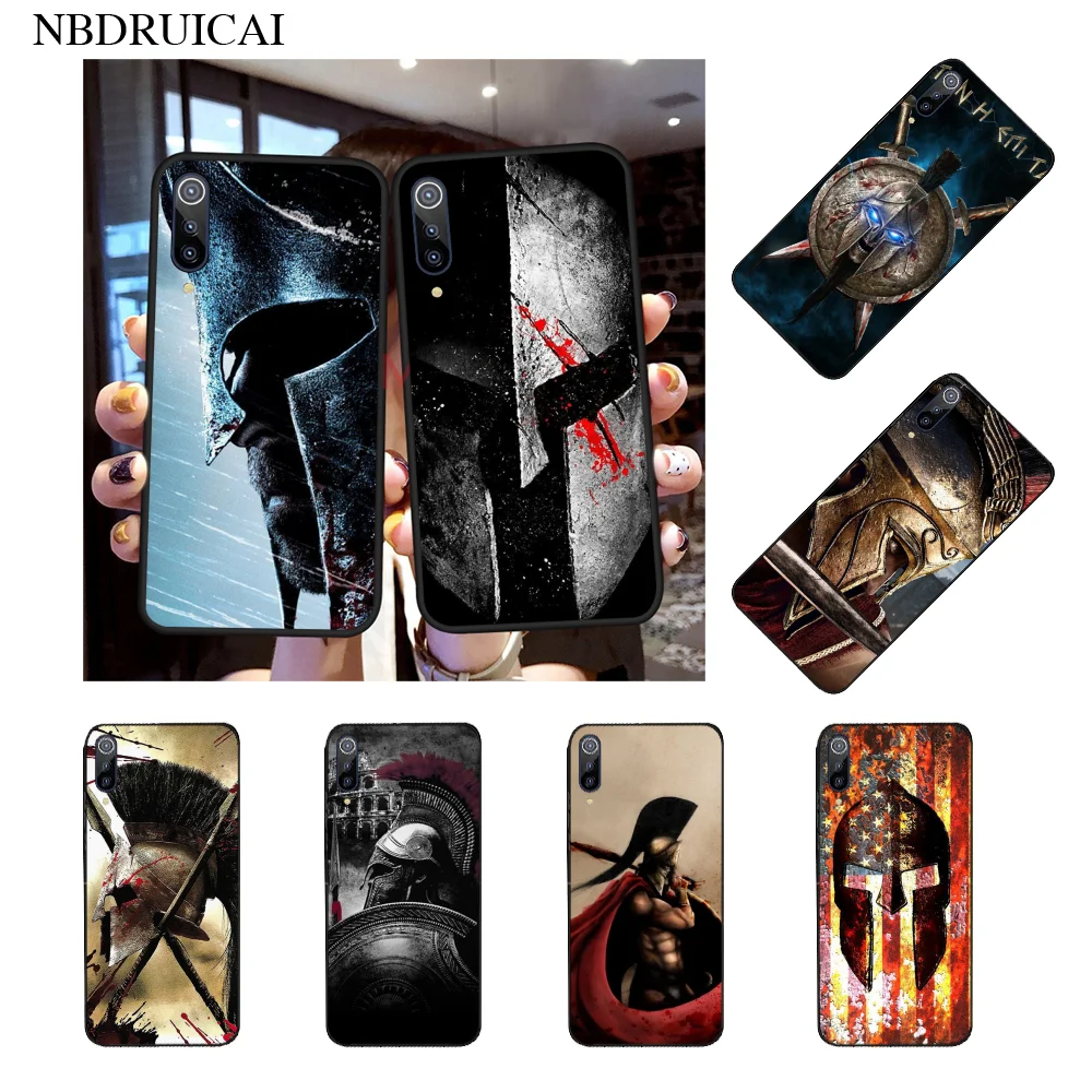 

NBDRUICAI spartan warrior Cover Black Soft Shell Phone Case for Xiaomi Mi9 9SE 8SE Pocophone F1 Mi8 Lite