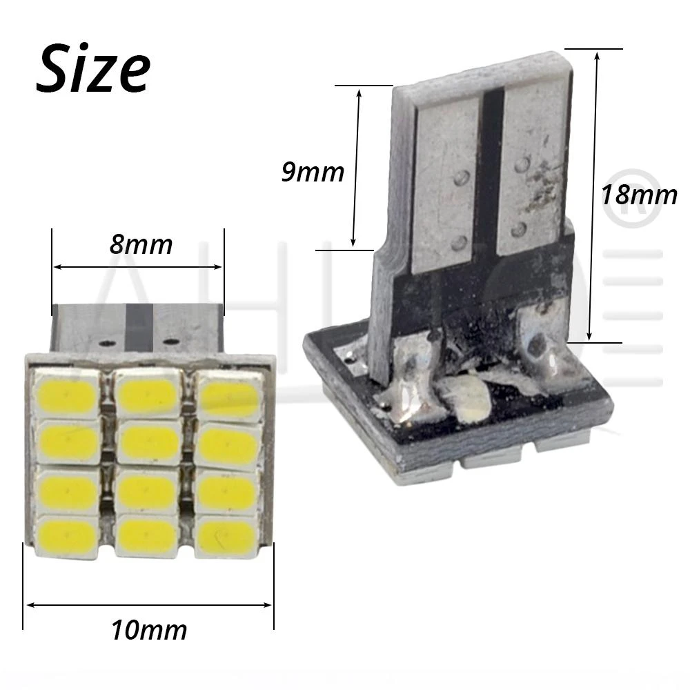 2 шт. Автомобильный светодиодный s T10 W5W Canbus Белый 1206 12SMD задний фонарь лампочки