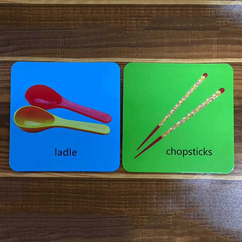 44 шт. повседневные английские китайские карточки для слов флеш карты лексика