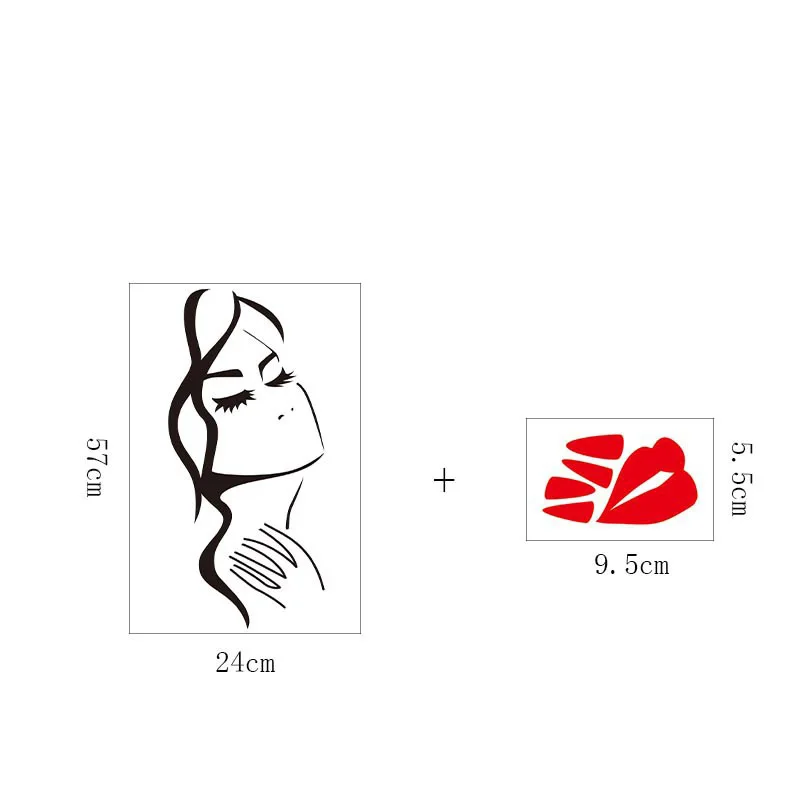 Sale Beauty Salon Hairstyle Room Decoration Hand Girl Face Wall Sticker Nail Shop Design Art Poster Mural Decals Hot | Обустройство