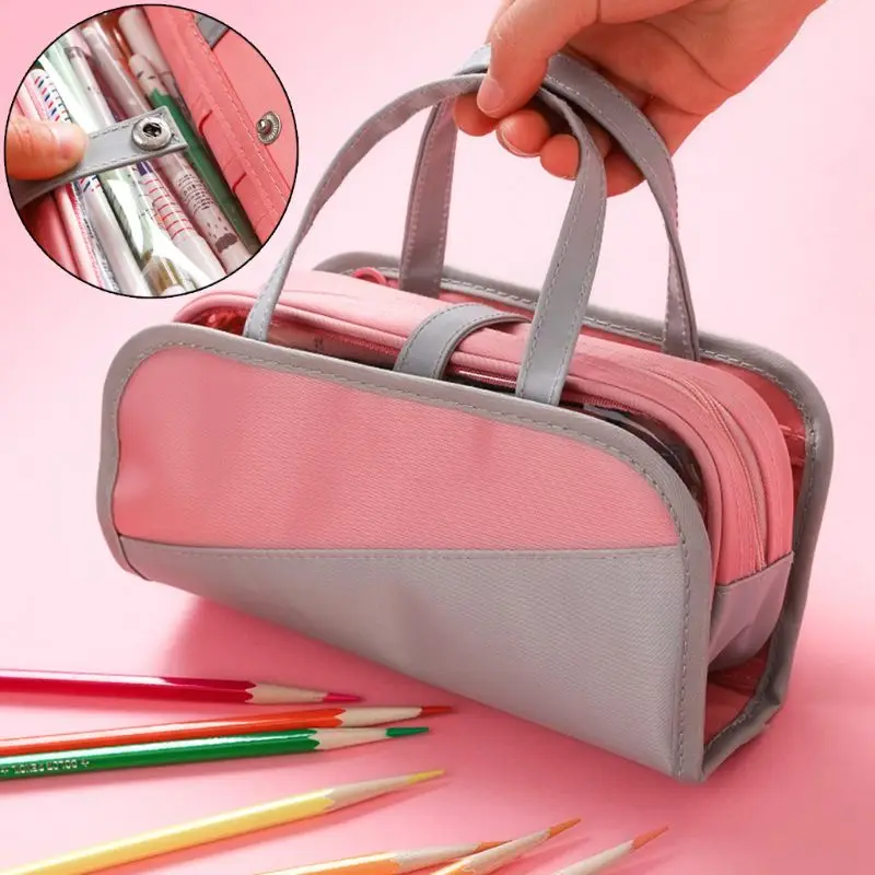 

Kawaii Lovely Large Capacity Pencil Case School Supplies Stationery Pen Bag Portable Brushes Pouch Box Student Gifts J60A