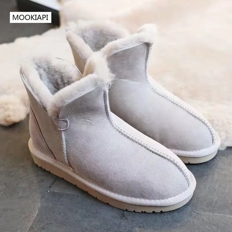 Australia's top quality women's snow boots in 2019 real sheepskin 100% natural wool new shoes six colors | Обувь