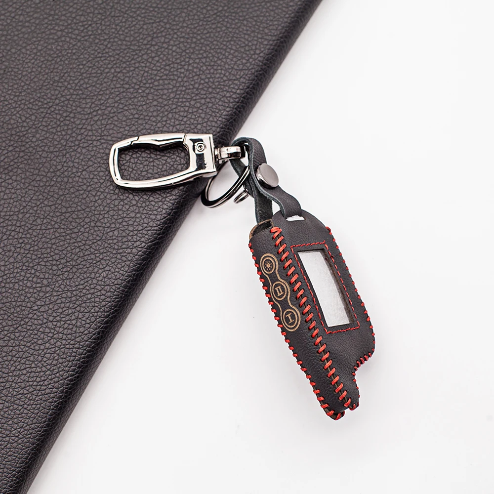 Русский кожаный чехол с дистанционным ЖК-дисплеем A9 для Twage Starline двухсторонняя