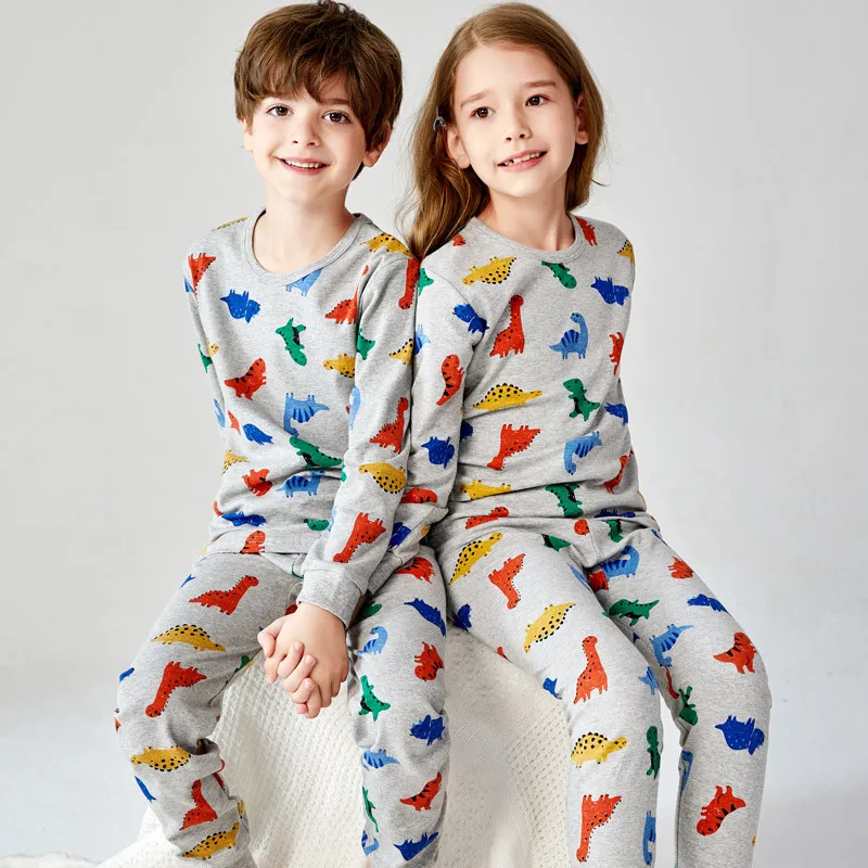 

New Cartoon Kids Pajamas Sets Pure Cotton Children Pyjamas Kids Mario Autumn Clothes Pajamas for Boys and Girls 2-12Years