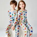 Новинка, пижамные комплекты с рисунком детская пижама из чистого хлопка; Детская одежда с рисунком детская одежда для сна, пижамы Марио осенняя одежда пижамы для мальчиков и девочек 2-12Years