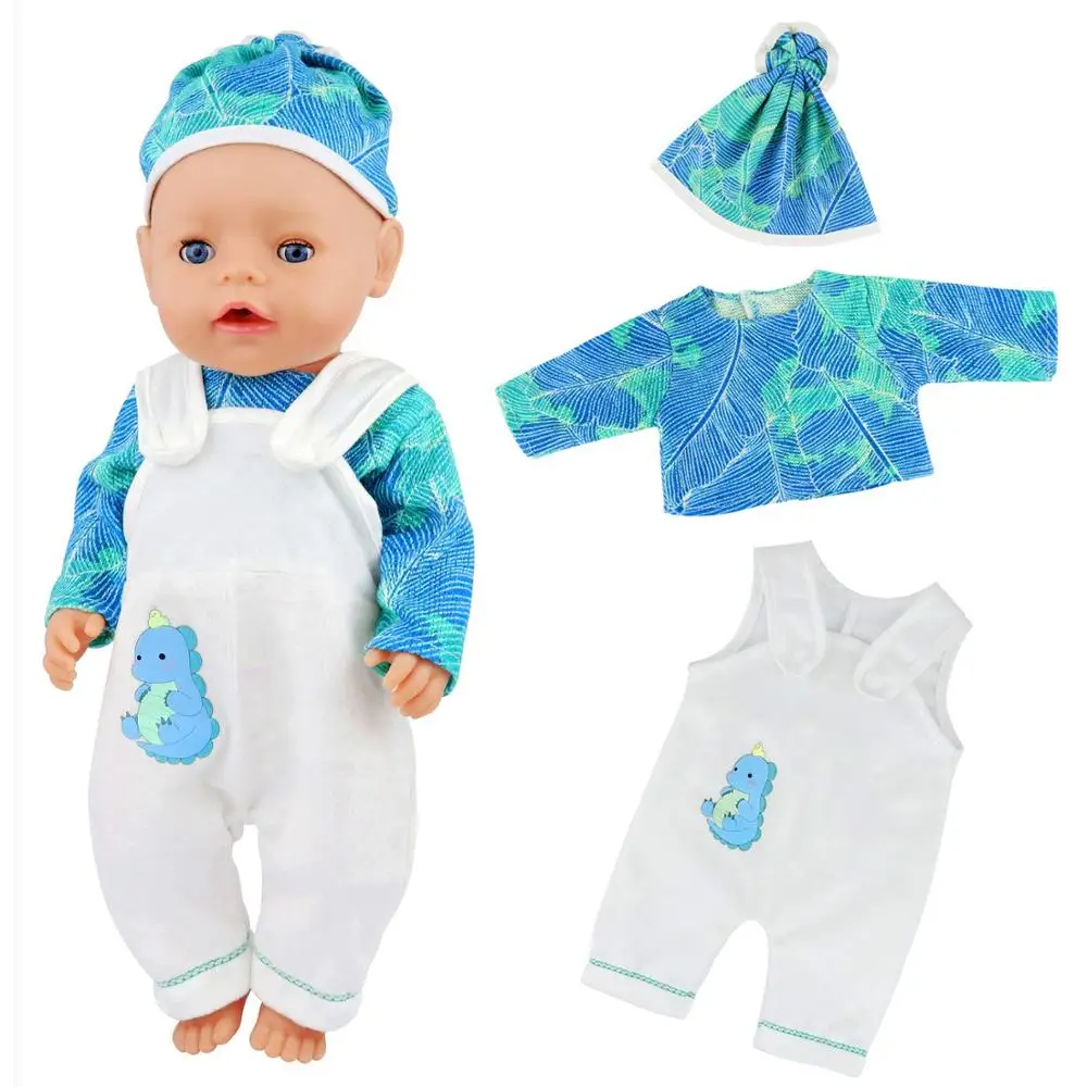 Шапка + пальто брюки костюмы кукольная одежда подходит для 43 см новорожденных