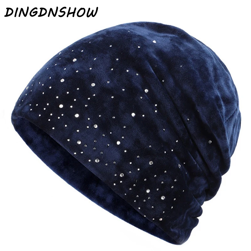 [DINGDNSHOW] 2019 модные облегающие шапки женская зимняя шапка шапочки хлопковая