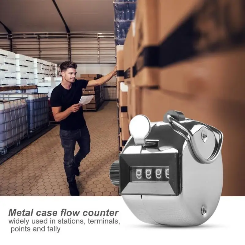 Металлический корпус 4 цифры номер мини ручной счетчик для гольф кликер обучение