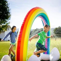 kids sprinkler toy inflatable water spray water splash rainbow arch water spray mat lawn yard outdoor fun swimming pools