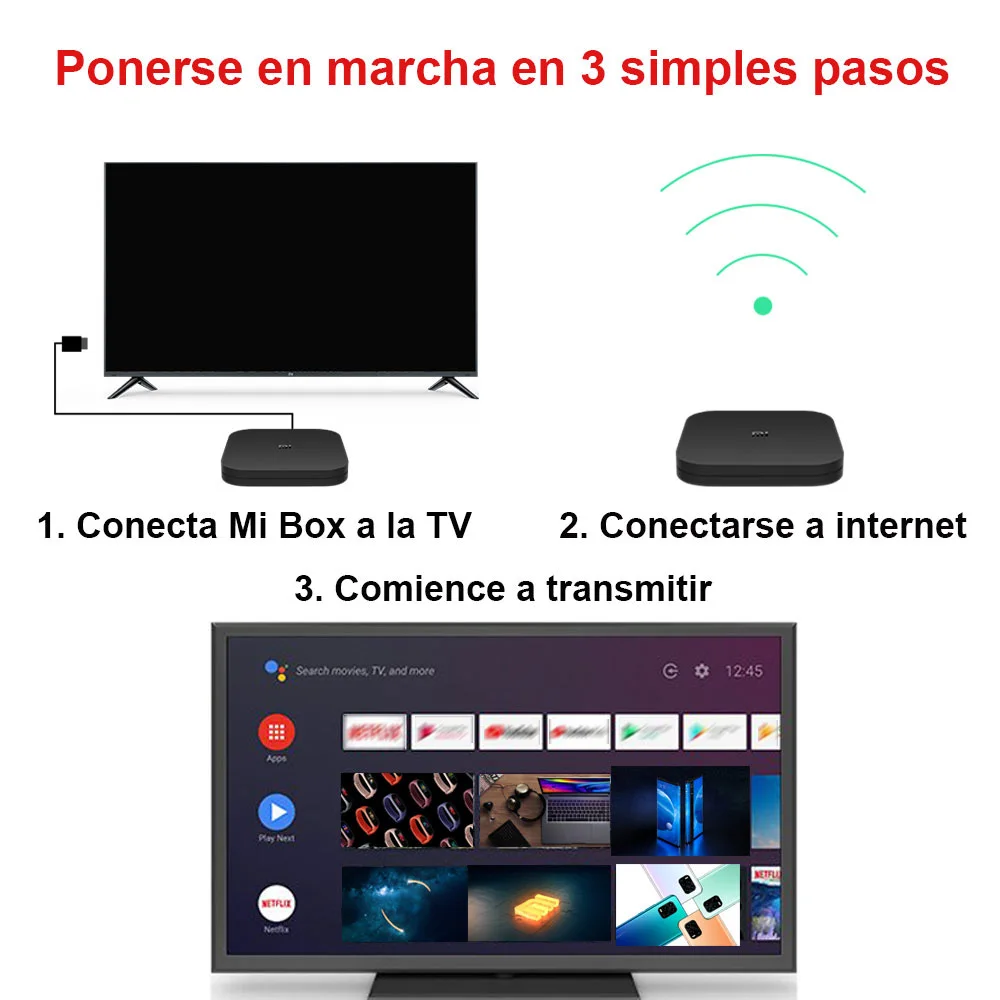 Глобальная версия Xiaomi Mi Box S Смарт ТВ приставка Android 8 1 4K HDR Quad Core 2G 8G Wi Fi