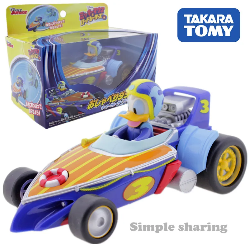 junior Donald Duck Takara Tomy Tomica Diseny Дональд Дак модель автомобиля Комплект аниме фигурка мотоцикл литье под давлением горячие детские игрушки Забавный ребенок безделушка - Цвет: junior Donald Duck