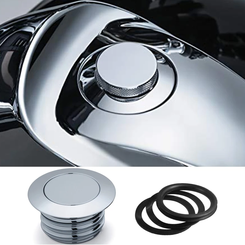 

Motorcycle Black/Chrome Screw-In Flush Mount Fuel Tank Gas Cap Fits For Touring Sportster 883 1200 XL883 Motorcycle Accessories