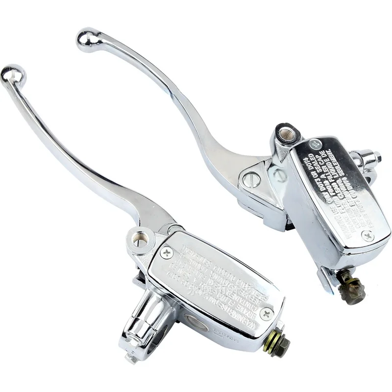 

Left and Right Motorcycle Brake Clutch Master Cylinder Reservoir Levers With Mirror Thread ATV Dirt pit bike electric motorcycle