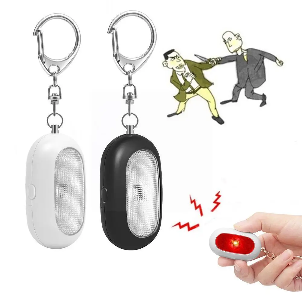

New Women Child Siren Safety Alarm Keychain With SOS LED Personal Keychain 130dB Self-defense Light Security Alarm M6C5