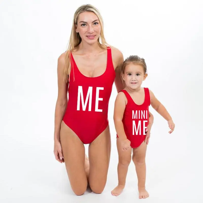 

TUONXYE Family Matching Clothes Mother Daughter Women Mom Swimsuit Kids Baby Girls One Piece Swimwear Beachwear Children LT6012