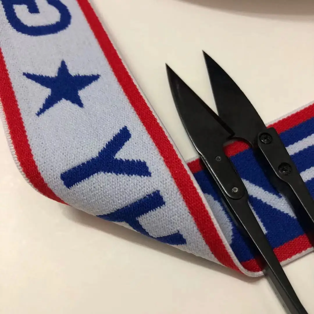 

3/6/10/45 yards elastic band underwear advanced Customized brand name elastic band high quality clothing headband accessories