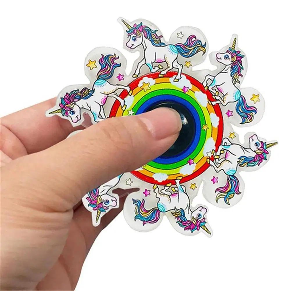 Вибрирующий Единорог бегущий анимационный вибрирующий Спиннер мультяшный аниме