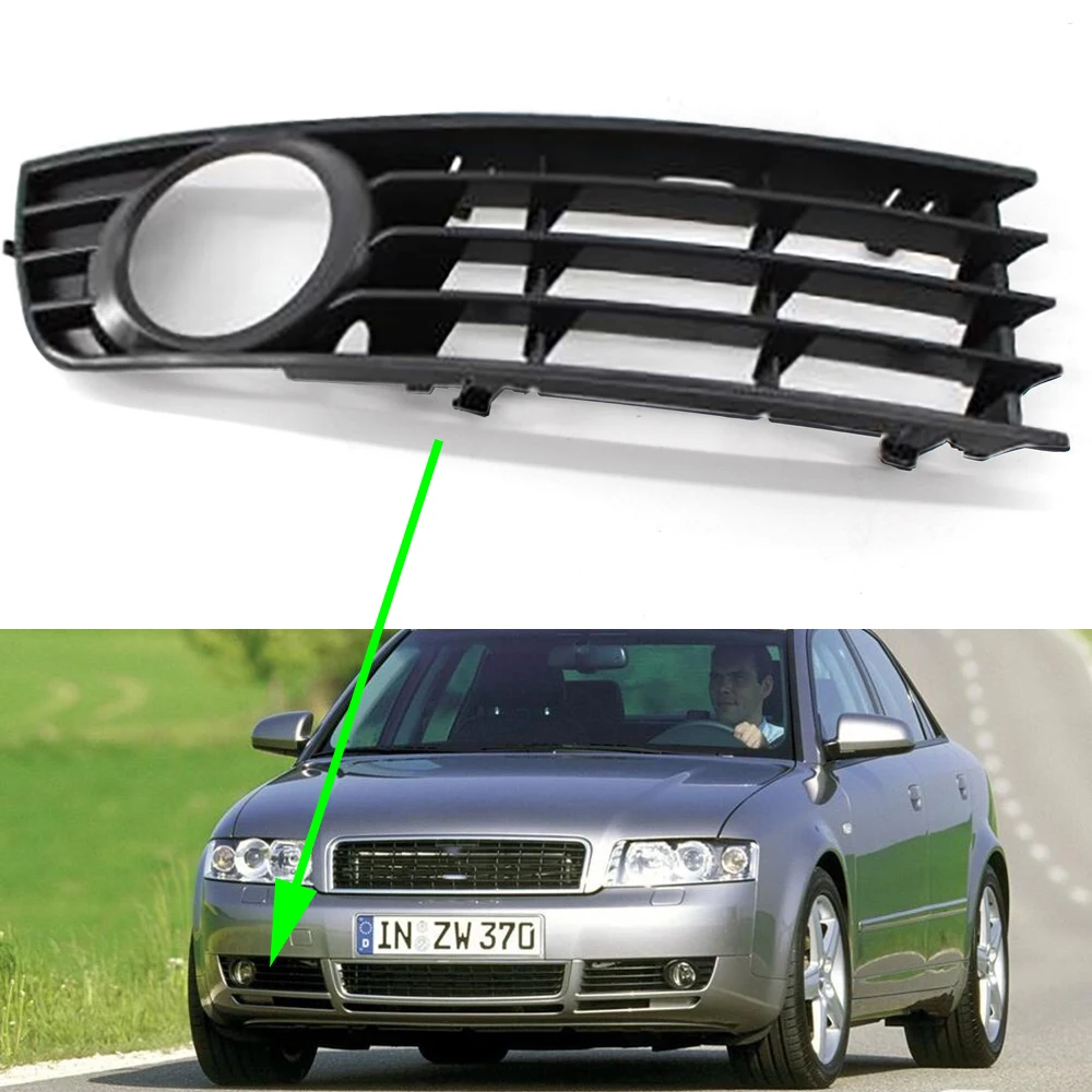 Для Audi A4 B6 Sedan 2001 2002 2003 2004 2005 передний нижний бампер автомобильный противотуманный светильник крышка вентиляционная решетка боковые вставки решетки