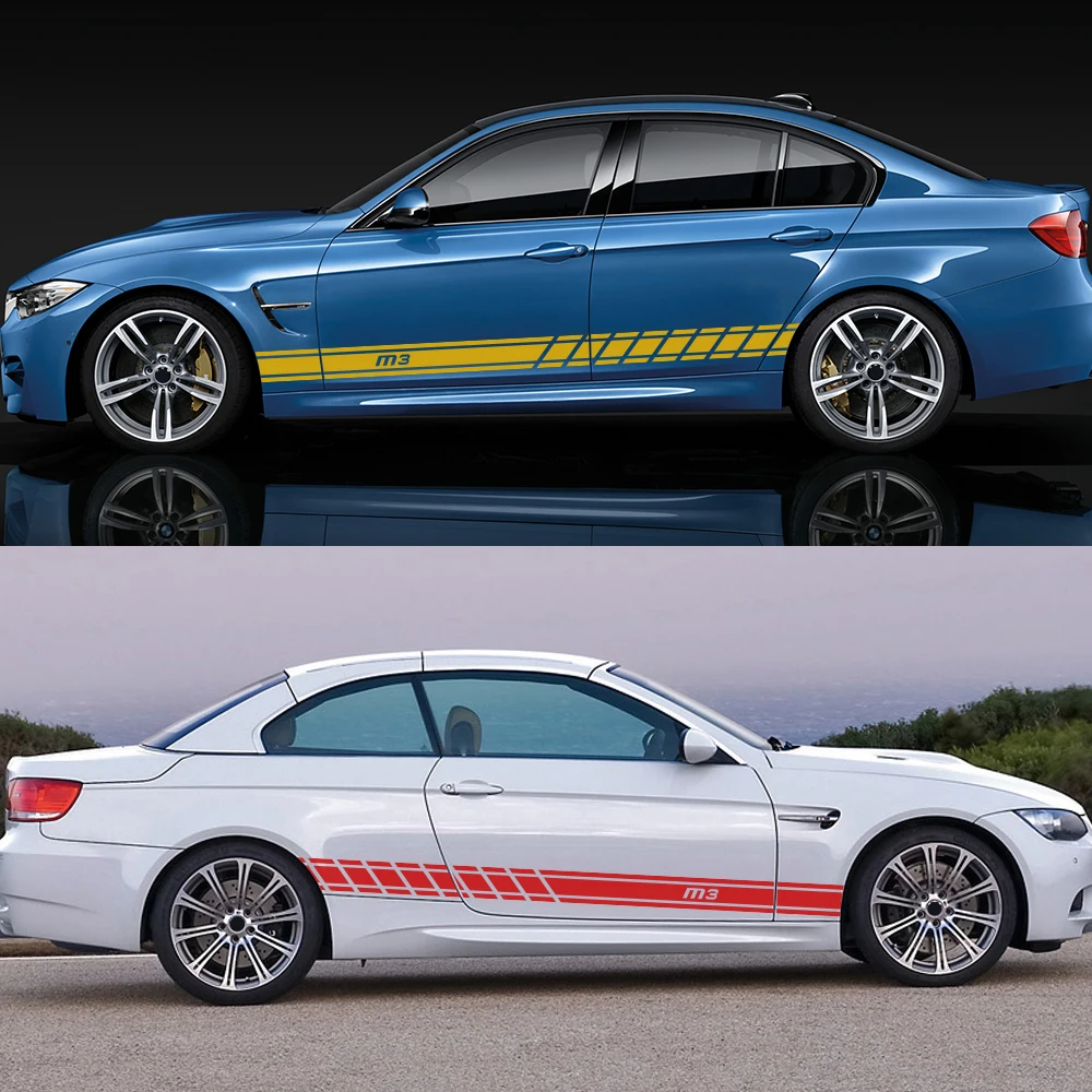 2 шт. длинные наклейки на дверь и боковую юбку для BMW M2 M3 M4 M5 M6 |