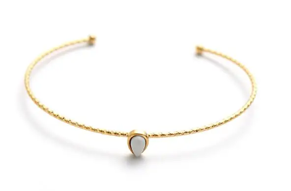 Богемные браслеты из титановой стали золотого цвета в форме капли воды